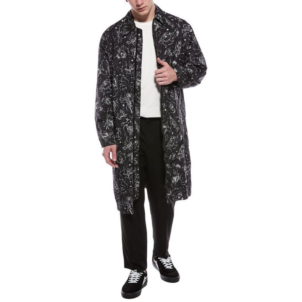 Valentino Mens  Printed Jacket, Black